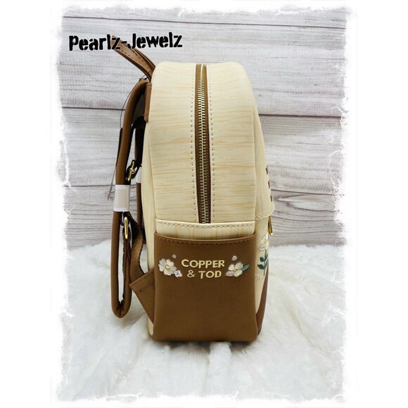 Loungefly Disney Fox & the Hound Friends Forever Tod Copper Mini Backpack NWT main image 4